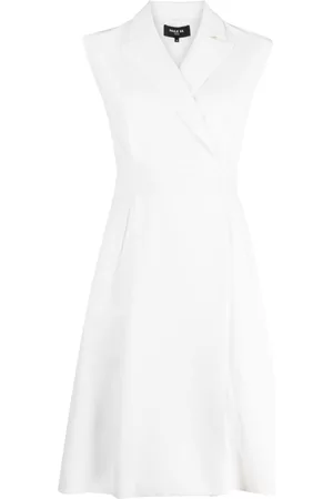 Paule Ka Donna Vestiti smanicati - Abito stile blazer smanicato - Bianco