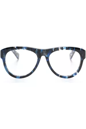 Chloé Occhiali da sole - Occhiali tondi con stampa - Blu