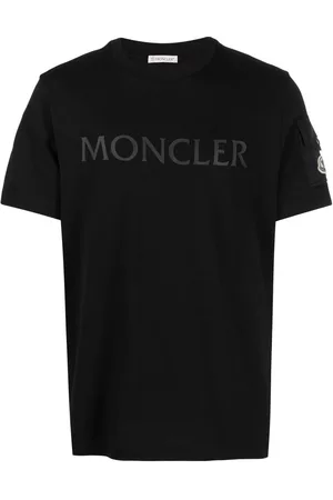Moncler Uomo T-shirt con logo - Logo-print cotton T-shirt - Nero