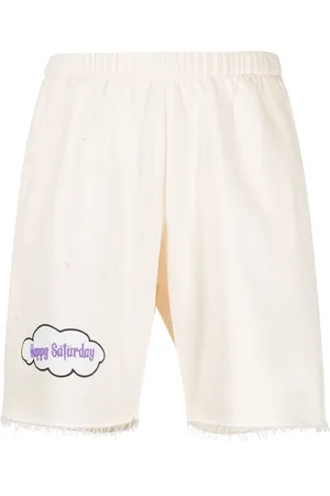 Natasha Zinko Shorts Happy Thursday con stampa