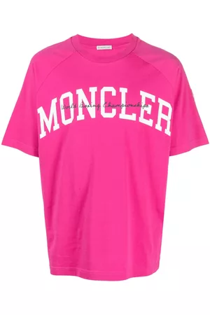 Moncler Uomo T-shirt con logo - Logo-print cotton T-shirt - Rosa