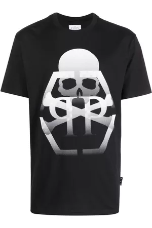 Philipp Plein Uomo T-shirt - T-shirt girocollo SS Skull & Bones - Nero