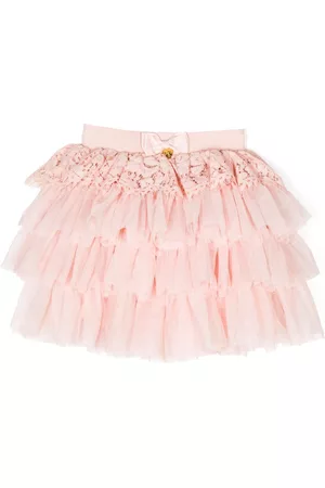 Angels Face Bambina Gonne - Kamma lace-trim tutu skirt - Arancione