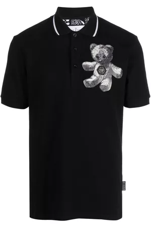 Philipp Plein Uomo Polo - Paisley Teddy Bear polo shirt - Nero