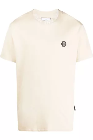 Philipp Plein Uomo T-shirt con logo - Logo-patch T-shirt - Toni neutri