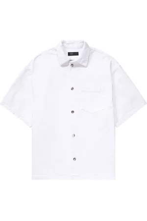 Purple Brand Uomo Giacche - Giacca-camicia a maniche corte - Bianco