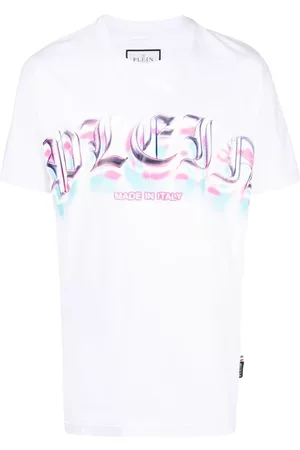 Philipp Plein Uomo T-shirt con logo - Logo-print short-sleeve T-shirt - Bianco