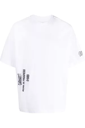 Carhartt Uomo T-shirt con logo - Logo-print organic-cotton T-shirt - Bianco