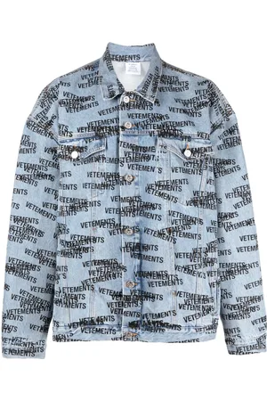 Vetements Giacca denim con stampa