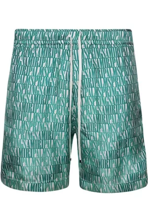 AMIRI Uomo Pantaloncini - X Palm logo-print deck shorts - Verde