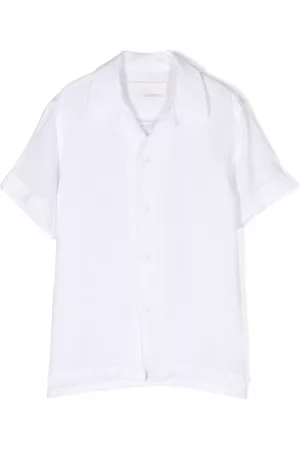 COSTUMEIN Camicie - Short-sleeve linen shirt - Bianco