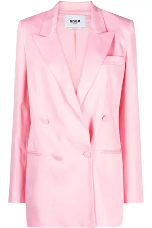 Msgm Donna Blazer - Double-breasted peak-lapel blazer - Rosa