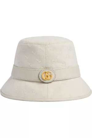 Gucci Uomo Cappello Bucket - GG-plaque bucket hat - Bianco