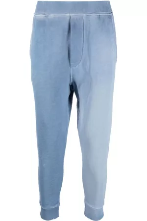 Dsquared2 Uomo Pantaloni sportivi - Pantaloni sportivi affusolati con stampa - Blu