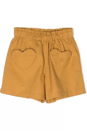 BONTON Pantaloncini - Logo-embroidered cotton shorts - Giallo
