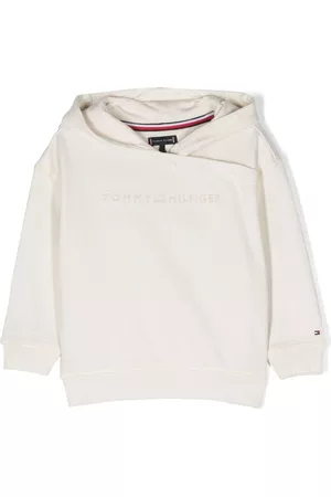 Tommy Hilfiger Hoodies - Logo-embroidered cotton hoodie - Toni neutri