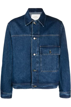 STUDIO NICHOLSON Giacca denim con tasche applicate