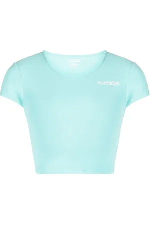 Sporty & Rich Top crop con stampa