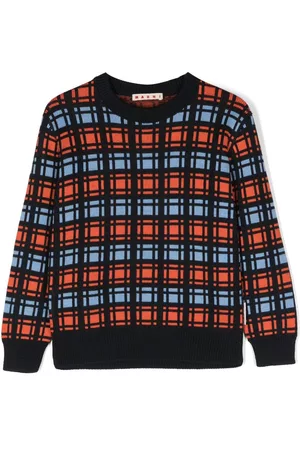 Marni Maglioni - Maglione girocollo a quadri - Nero