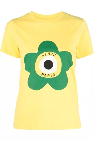Kenzo Donna T-shirt cotone - Target-print cotton T-shirt - Giallo