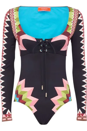 La DoubleJ Costume intero Sunset con stampa geometrica