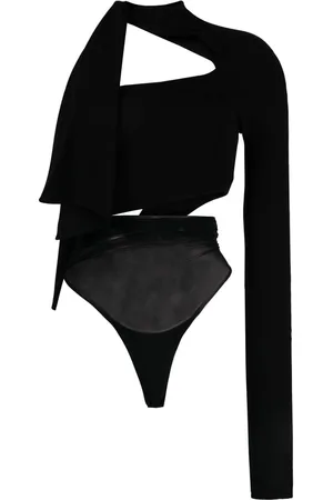 MUGLER Top monospalla con dettaglio cut-out