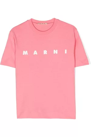 Marni T-shirt con stampa - T-shirt girocollo con stampa - Rosa