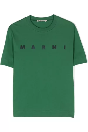 Marni T-shirt con stampa - T-shirt girocollo con stampa - Verde