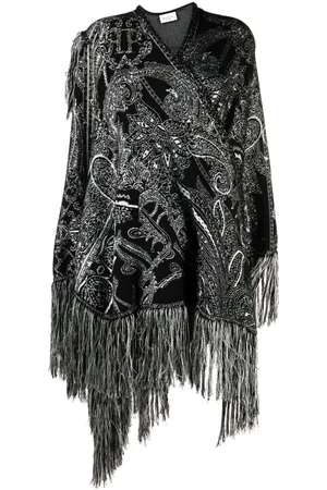 Philipp Plein Mantella con motivo paisley jacquard
