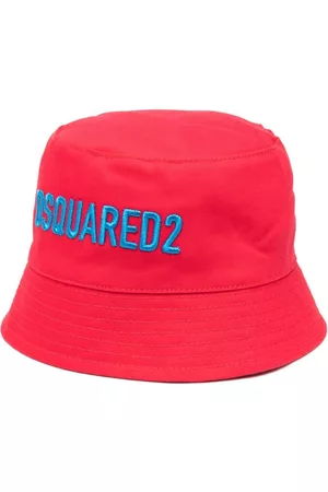 Dsquared2 Cappelli - Logo-embroidered cotton bucket hat - Rosso