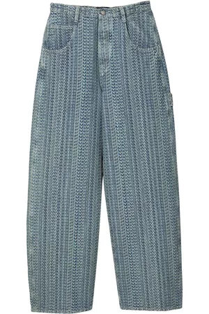 Marc Jacobs Donna Jeans a zampa & bootcut - Jeans con monogramma jacquard - Blu