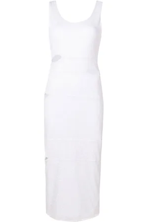 Gloria Coelho Abito midi smanicato con dettaglio cut-out
