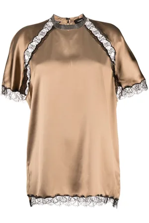 Fabiana Filippi Blusa con bordo in pizzo