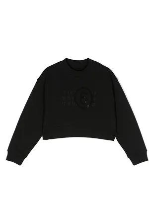 Maison Margiela Felpa crop con stampa