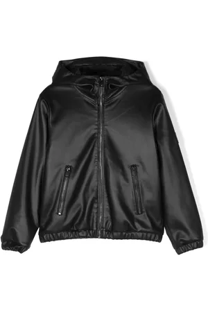 Diesel Giacche bomber - Giacca in finta pelle con zip - Nero