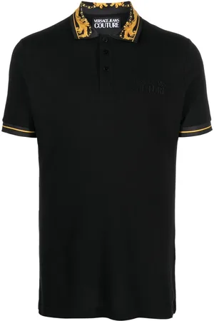 VERSACE Polo con stampa barocca