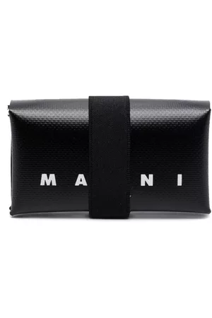Marni Uomo Portacarte - Logo-print tri-fold wallet - Nero