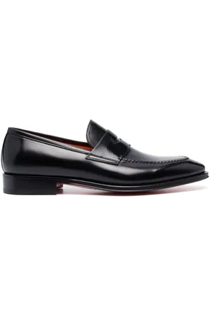 santoni Mocassini penny in pelle