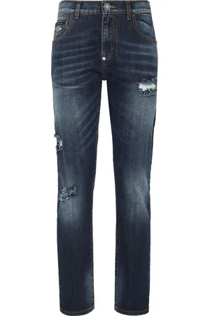 Philipp Plein Jeans con effetto vissuto