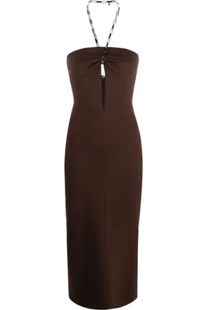 The Attico Abito midi con scollo all
