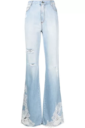 ERMANNO SCERVINO Donna Jeans a zampa & bootcut - High-waist bootcut jeans - Blu