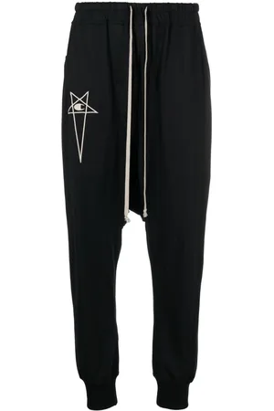 Rick Owens Pantaloni sportivi con cavallo basso