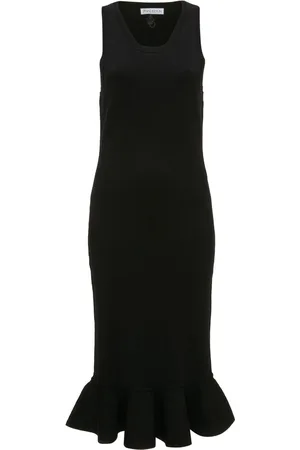 J.W.Anderson Abito midi smanicato con ruches