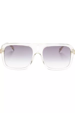 Isabel Marant Occhiali da sole - Transparent rectangle-frame sunglasses - Bianco
