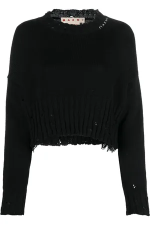 Marni Maglione effetto vissuto crop