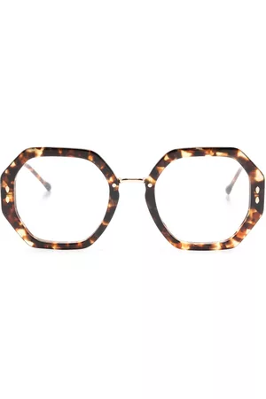 Isabel Marant Donna Occhiali da sole - Tortoiseshell geometric-frame glasses - Marrone