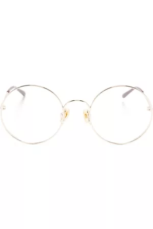 Chloé Occhiali da sole - Thin-arms round-frame glasses - Oro