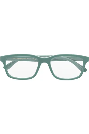 Dolce & Gabbana Logo-embossed rectangle-frame glasses
