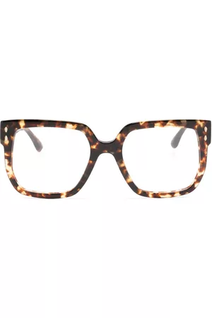 Isabel Marant Donna Occhiali da sole - Tortoiseshell square-frame glasses - Marrone