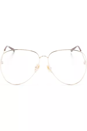 Chloé Occhiali da sole - Thin-arms pilot-frame glasses - Oro